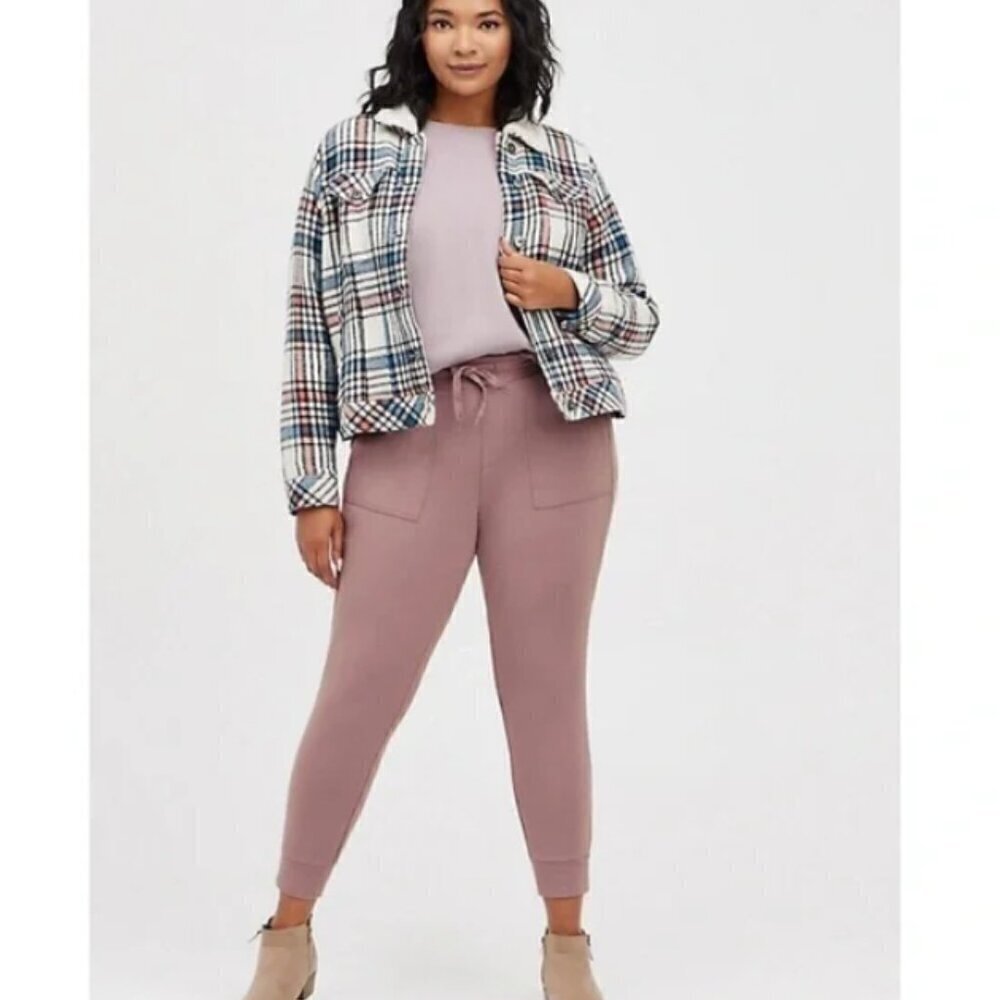 TORRID Classic Fit Super Soft Fleece Mauve/Purple Joggers size 3X